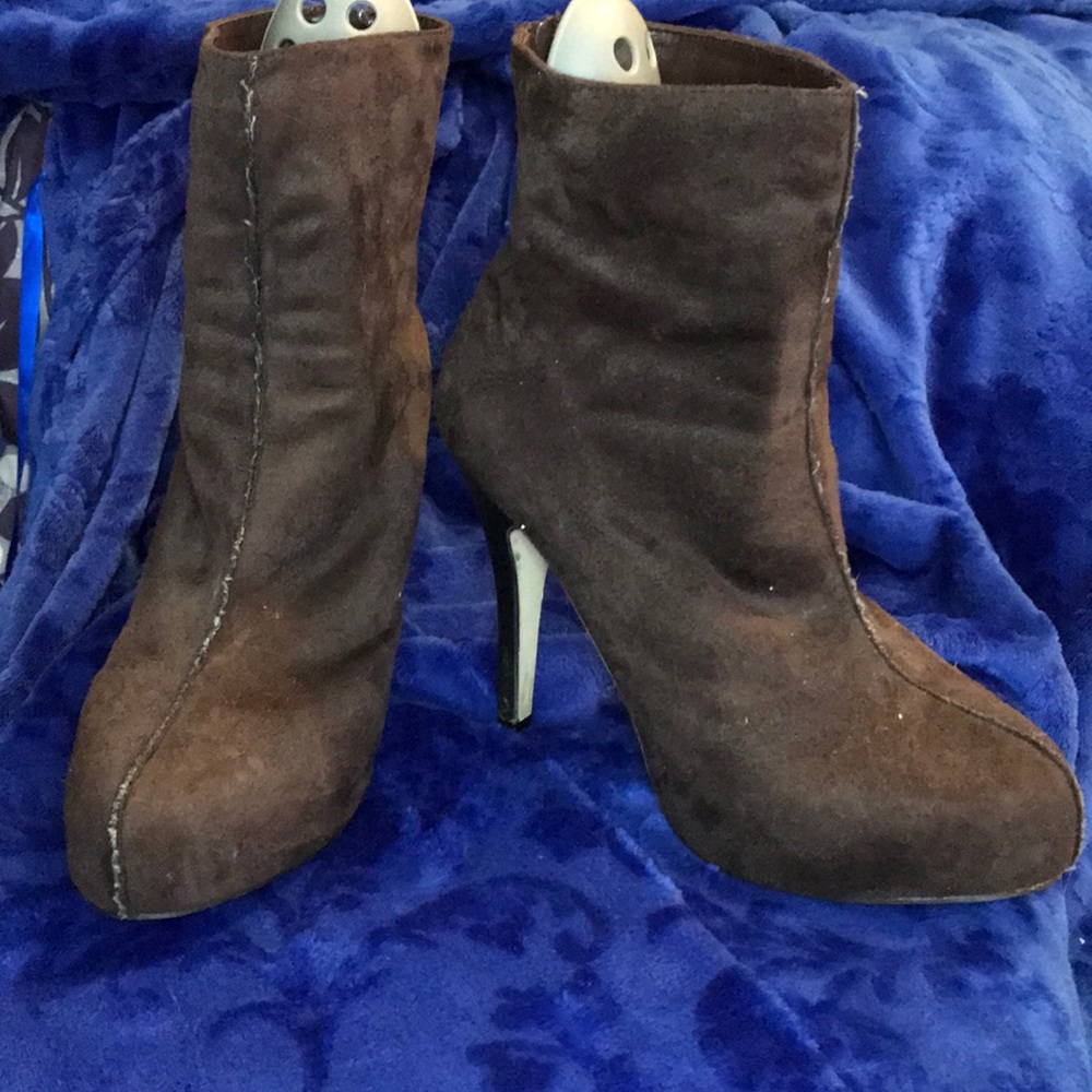 Brown Suede Ankle Boots